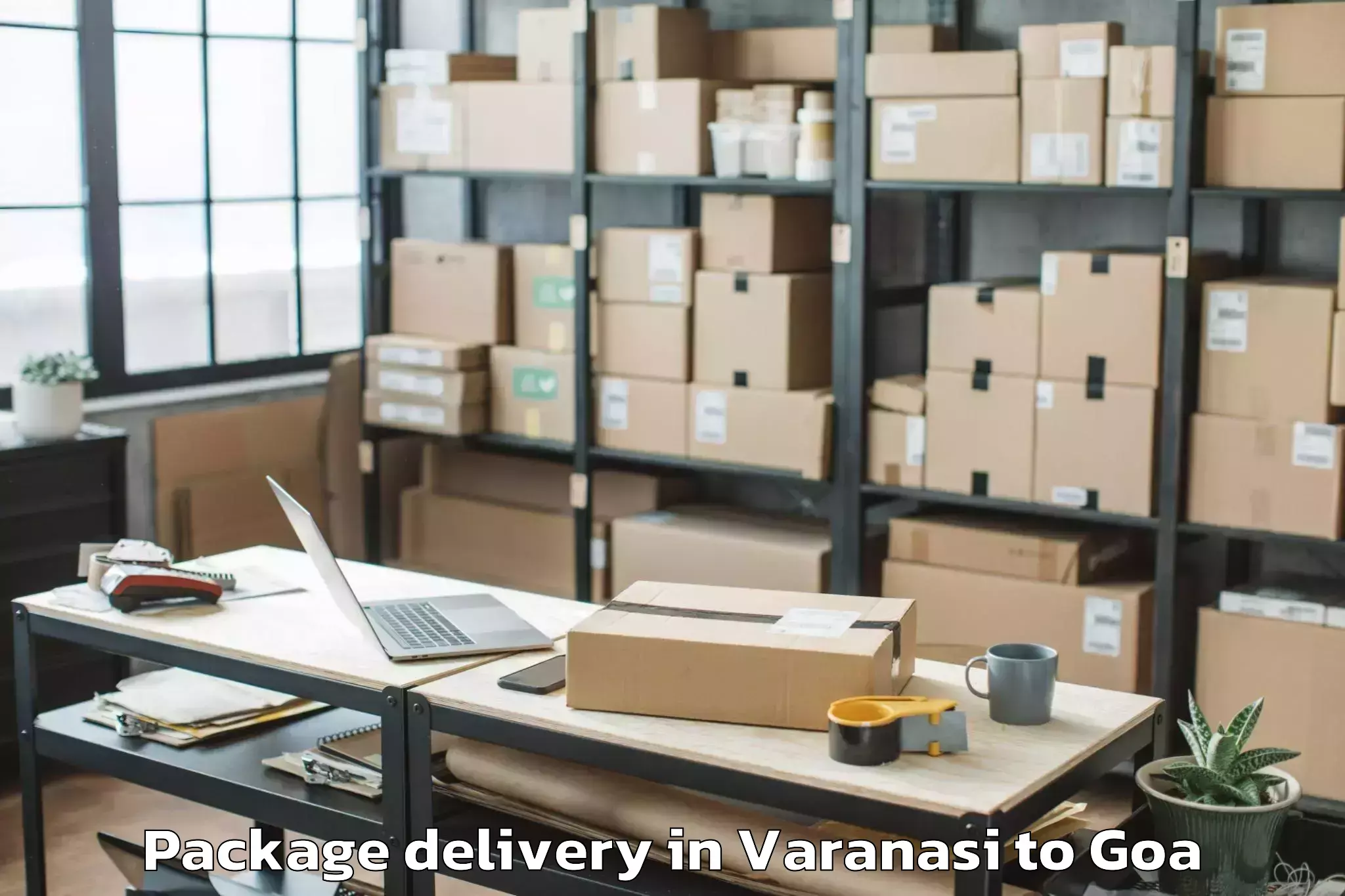 Book Varanasi to Chandor Package Delivery Online